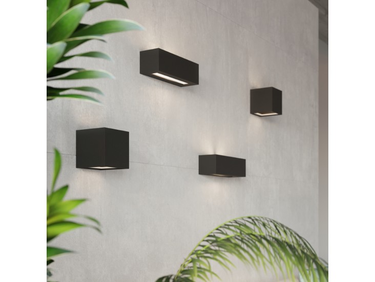 Leo fekete kerámia fali lámpa