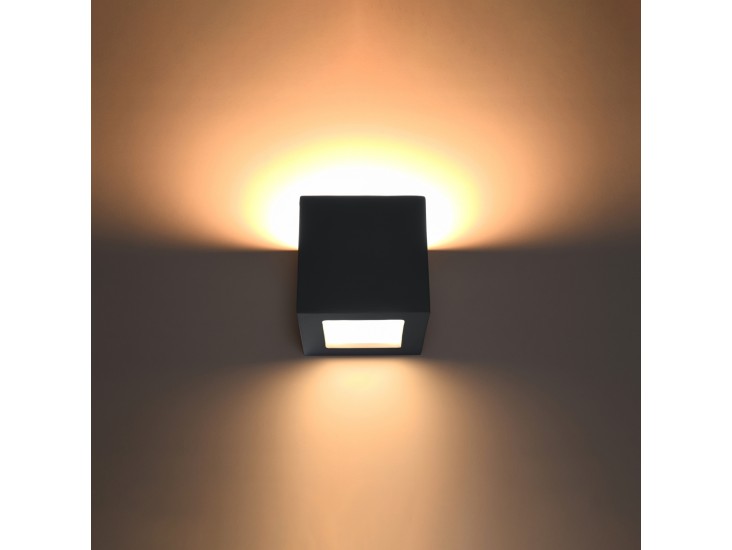 Leo fekete kerámia fali lámpa