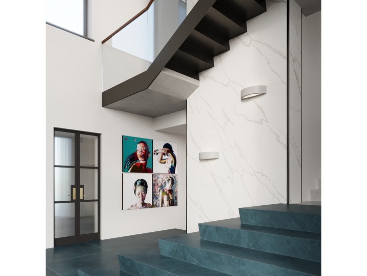 Atena szürke kerámia fali lámpa