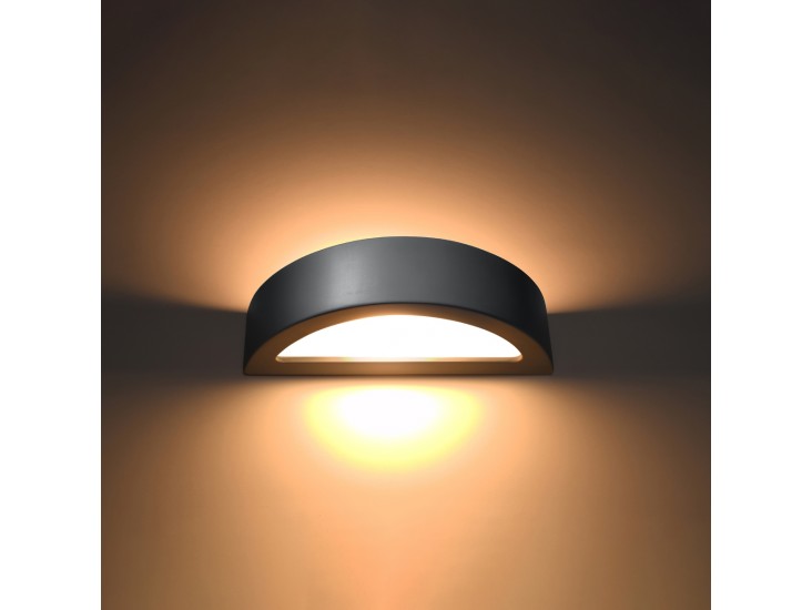 Atena szürke kerámia fali lámpa