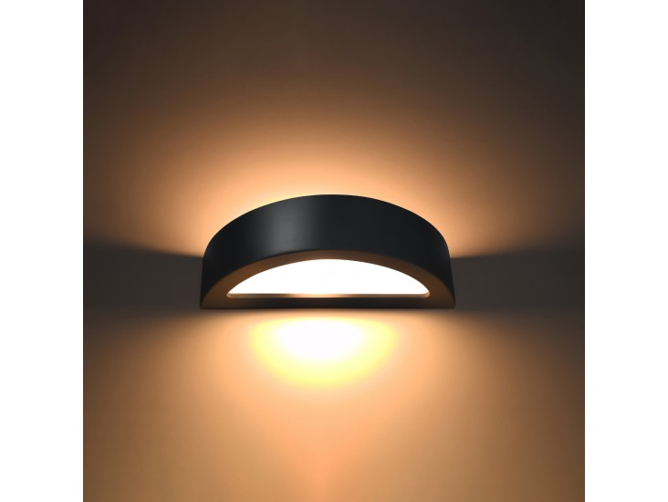 Atena fekete kerámia fali lámpa