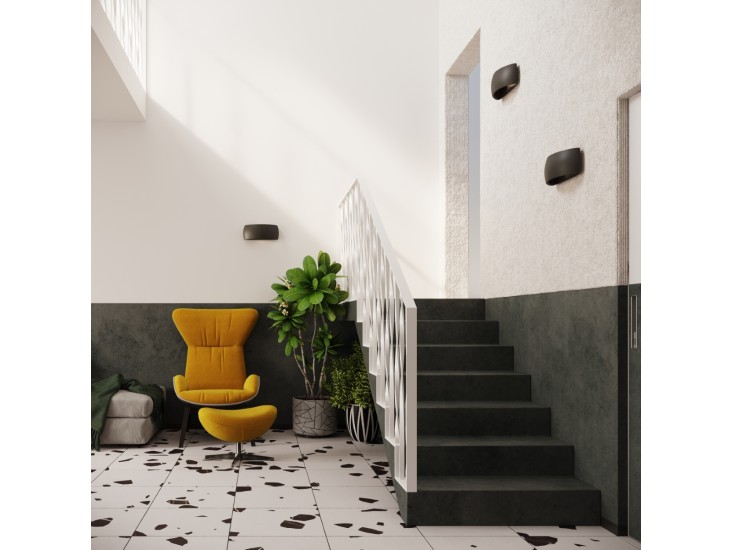 Pontius fekete kerámia fali lámpa