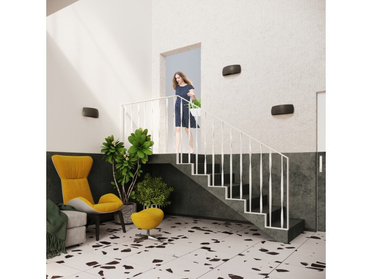 Pontius fekete kerámia fali lámpa