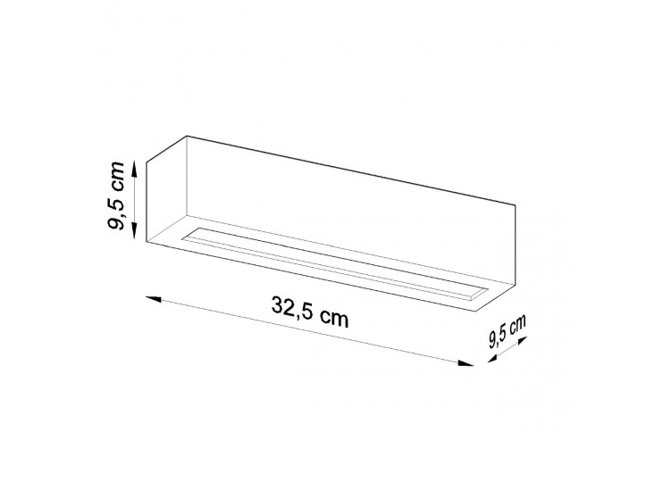 Vega szürke kerámia fali lámpa