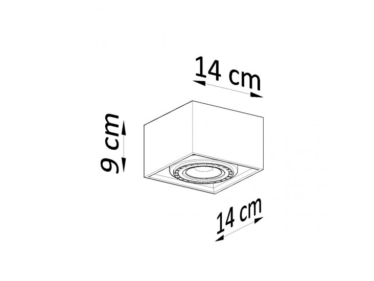 Quatro 1 beton mennyezeti lámpa