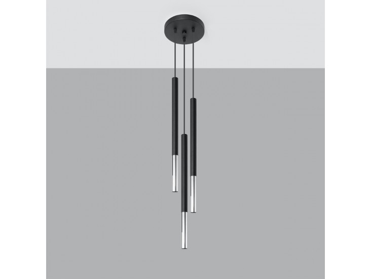 Mozaica 3P fekete/króm függőlámpa