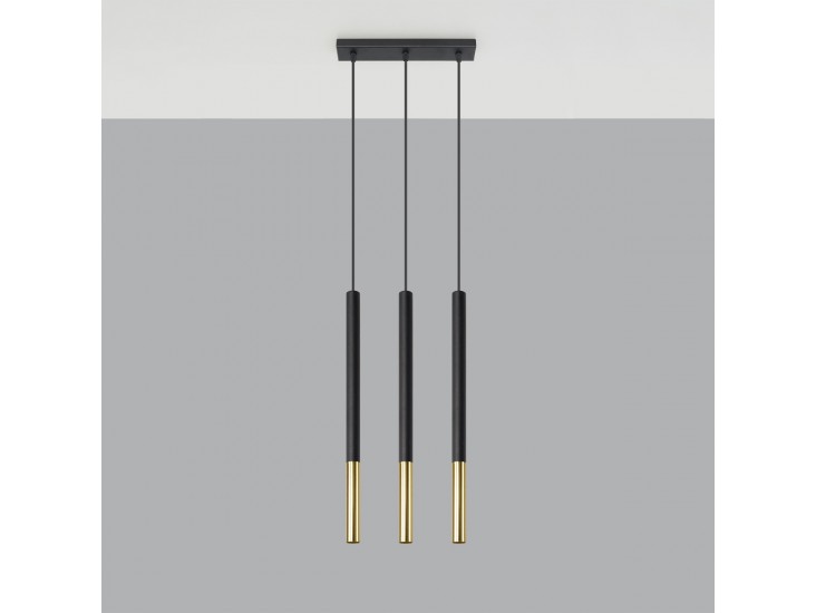 Mozaica 3L fekete/arany függőlámpa