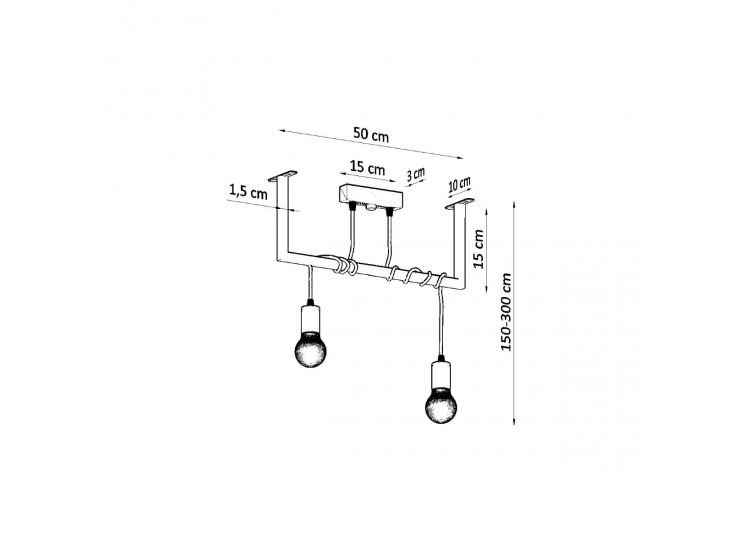 Salamanca 2 fekete csillár