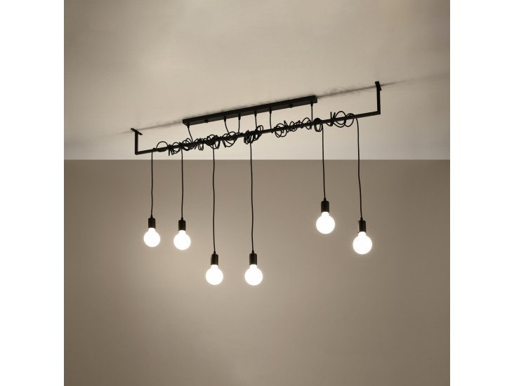 Salamanca 6 fekete csillár