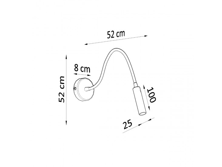 Axil fekete fali lámpa
