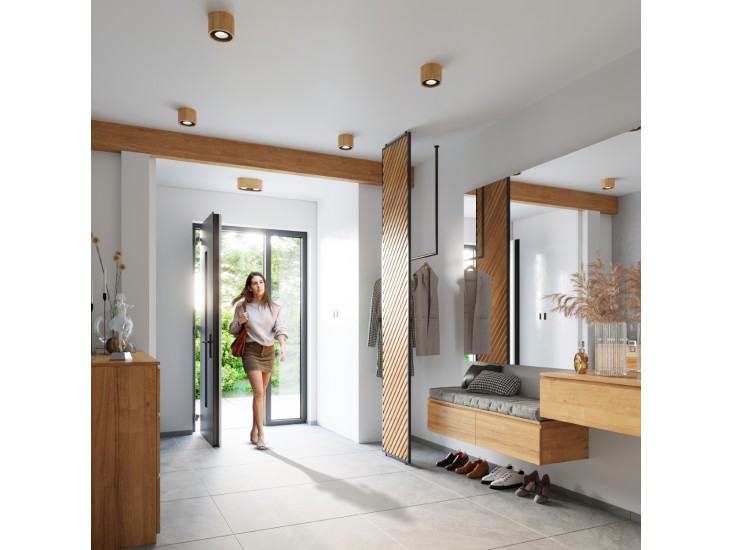 Basic 1 természetes fa mennyezeti lámpa