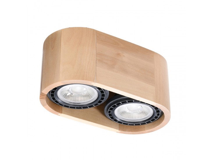 Basic 2 természetes fa mennyezeti lámpa