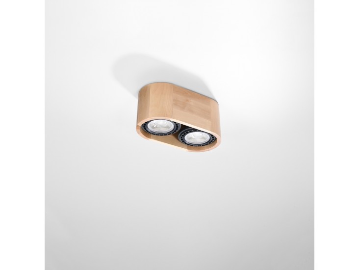 Basic 2 természetes fa mennyezeti lámpa