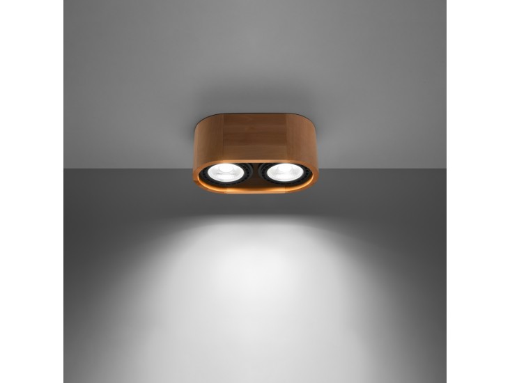 Basic 2 természetes fa mennyezeti lámpa