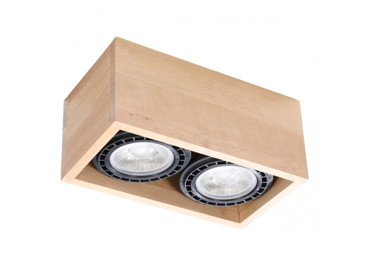 Quatro 2 természetes fa mennyezeti lámpa