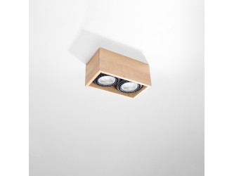 Quatro 2 természetes fa mennyezeti lámpa