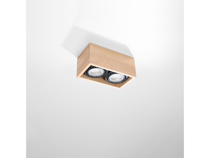 Quatro 2 természetes fa mennyezeti lámpa