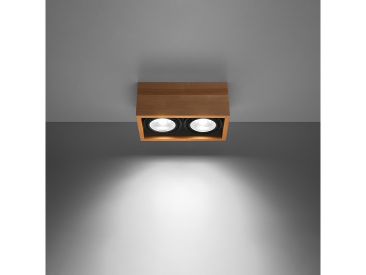 Quatro 2 természetes fa mennyezeti lámpa