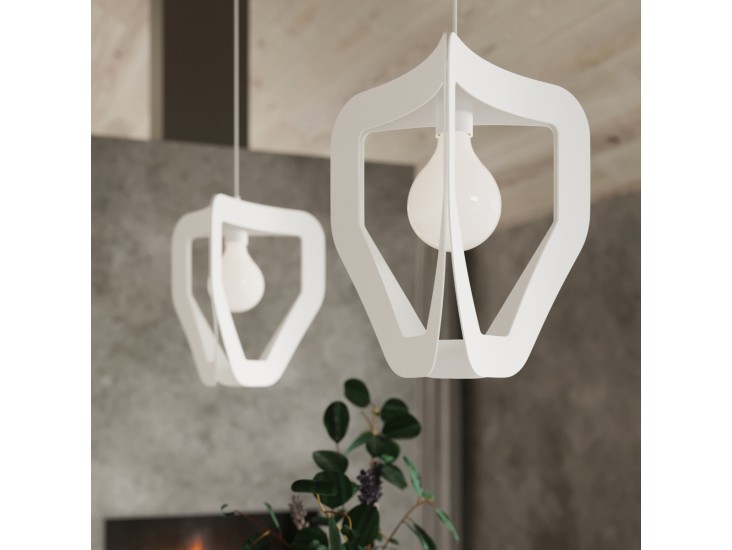 Tres fehér függőlámpa