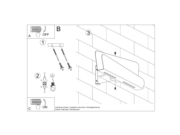 Bascia fehér fali lámpa