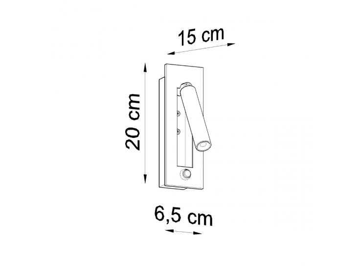 Enif fekete fali lámpa