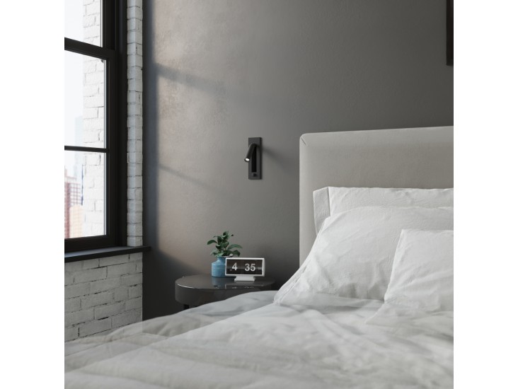 Enif fekete fali lámpa