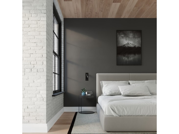 Enif fekete fali lámpa