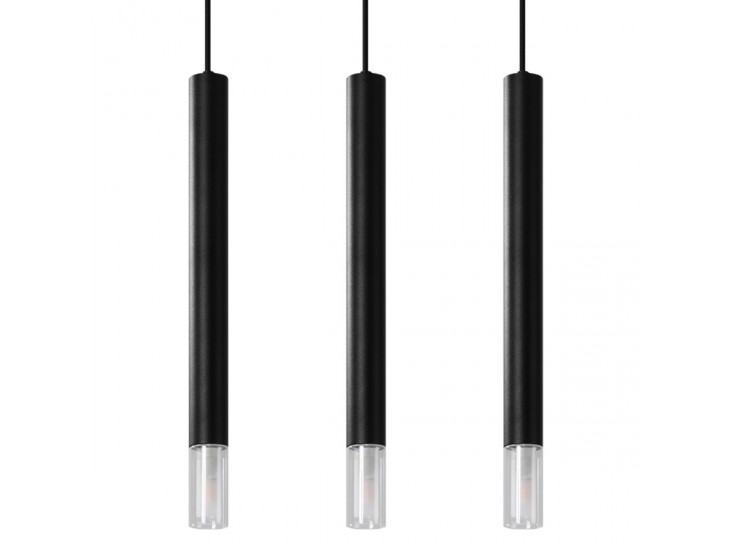 Wezyr 3 fekete függőlámpa