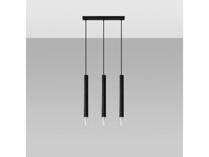 Wezyr 3 fekete függőlámpa