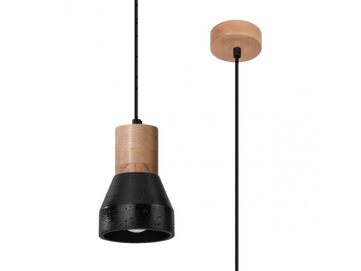 Qubic fekete függőlámpa