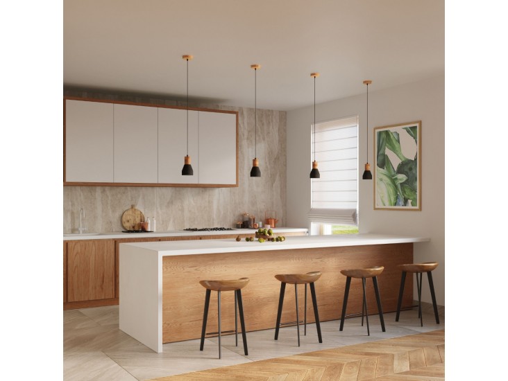 Qubic fekete függőlámpa