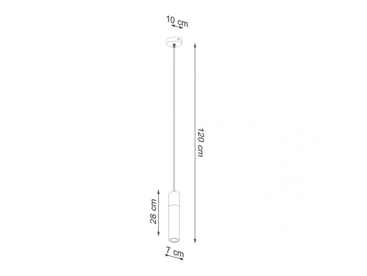 ZANE 1 szürke függőlámpa