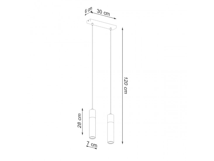 ZANE 2 szürke függőlámpa