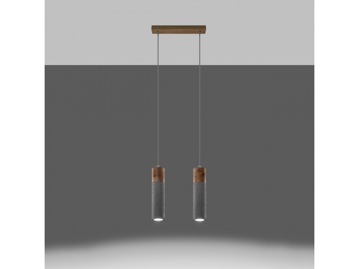 ZANE 2 szürke függőlámpa