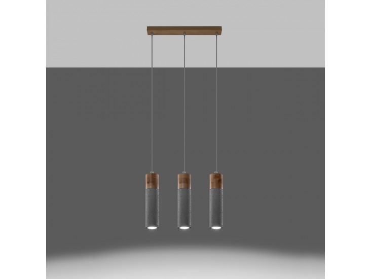 ZANE 3 szürke függőlámpa