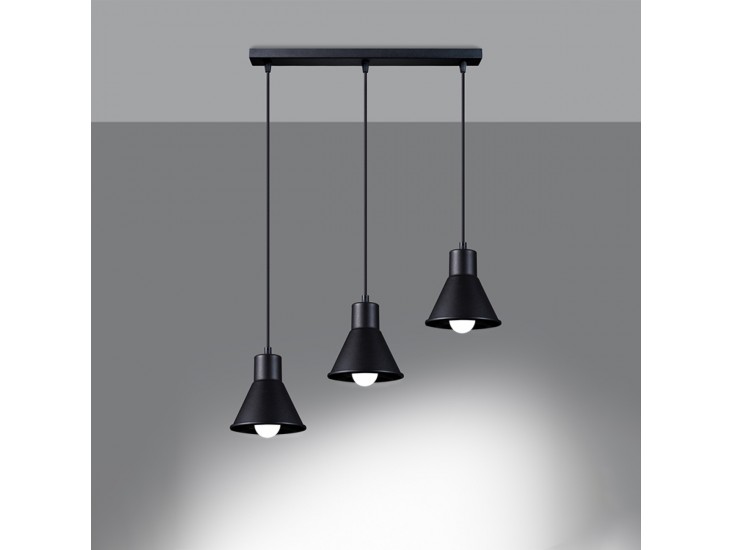 Taleja 3 fekete függőlámpa [E27]