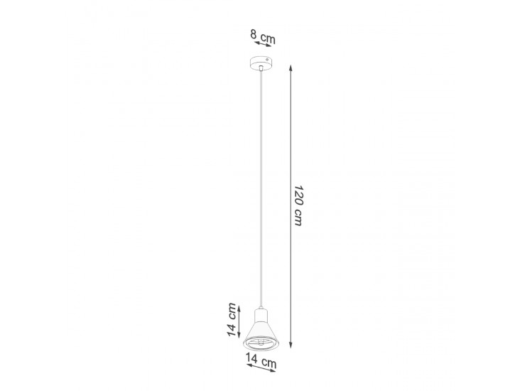 Taleja 1 fehér függőlámpa [ES111]