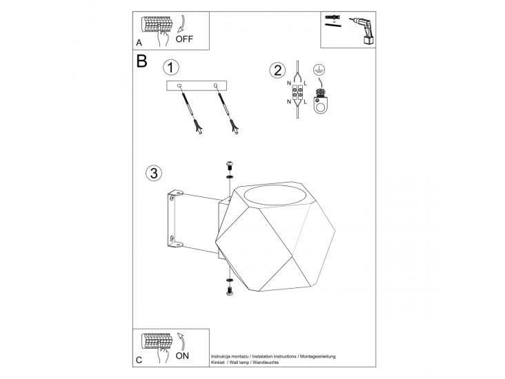 Woody természetes fa fali lámpa