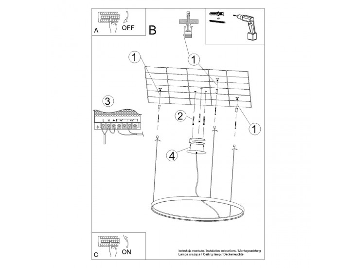 Rio 78 fekete 3000K csillár