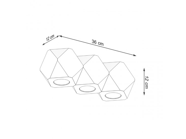 Woody 3 természetes fa mennyezeti lámpa