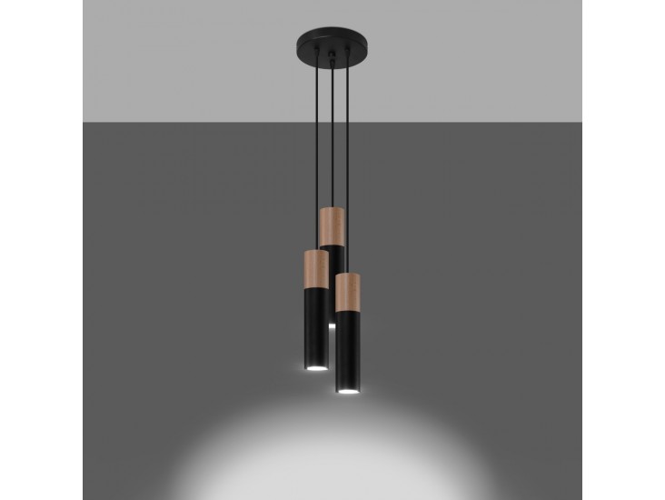 Pablo 3P függőlámpa fekete