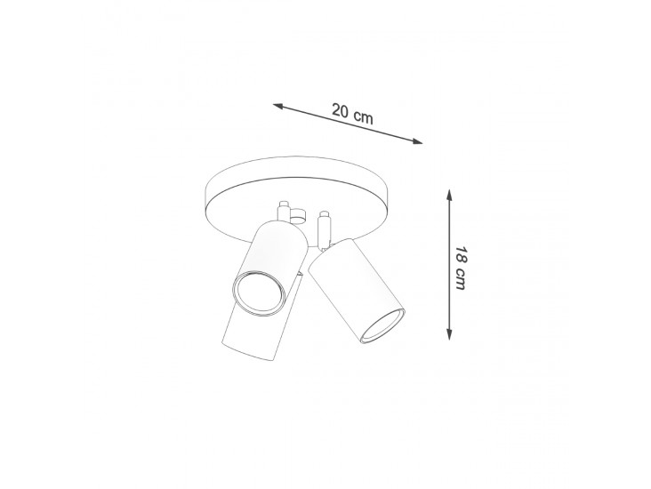 Ring 3P fekete mennyezeti lámpa