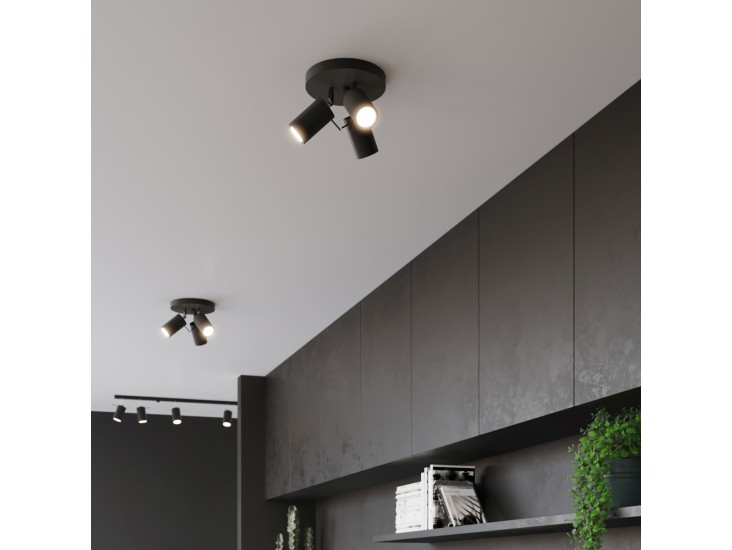 Ring 3P fekete mennyezeti lámpa