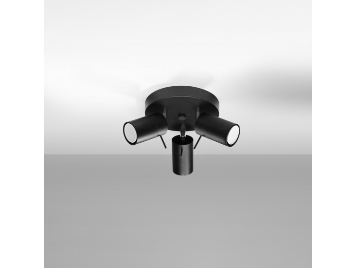 Ring 3P fekete mennyezeti lámpa