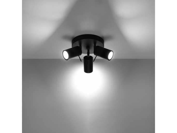 Ring 3P fekete mennyezeti lámpa