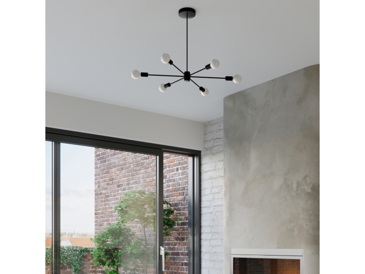 Lango 6 fekete csillár