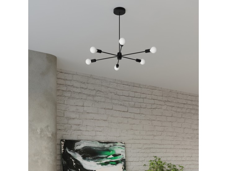 Lango 6 fekete csillár