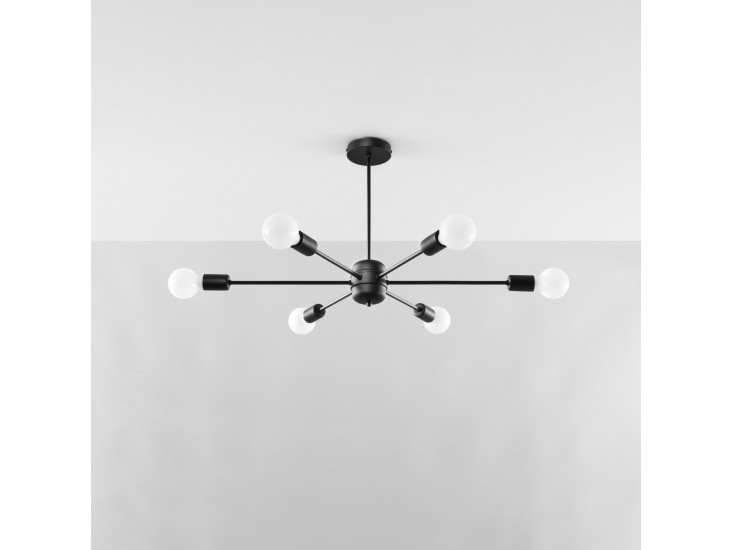 Lango 6 fekete csillár