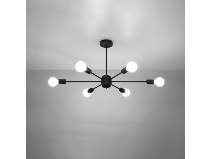 Lango 6 fekete csillár