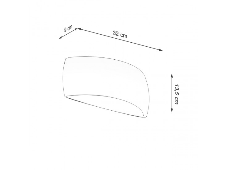Pontius lakkozott fényes fehér fali lámpa